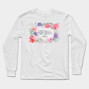 Bible verse on fear | 2 Timothy 1:7 | Scripture Art Long Sleeve T-Shirt